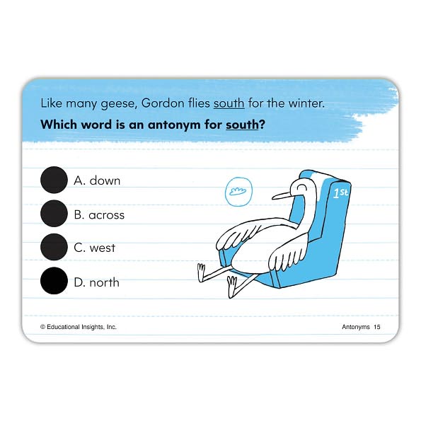 Hot Dots??? Laugh It Up! Vocabulary Cards - Antonyms