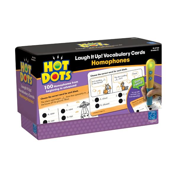 Hot Dots??? Laugh It Up! Vocabulary Cards - Homophones