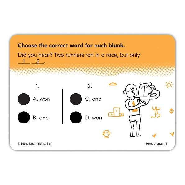Hot Dots??? Laugh It Up! Vocabulary Cards - Homophones