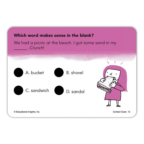 Hot Dots??? Laugh It Up! Vocabulary Cards - Context Clues