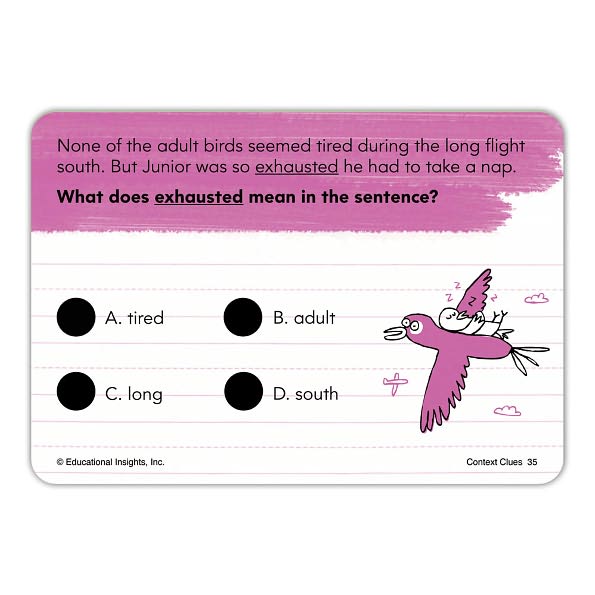 Hot Dots??? Laugh It Up! Vocabulary Cards - Context Clues