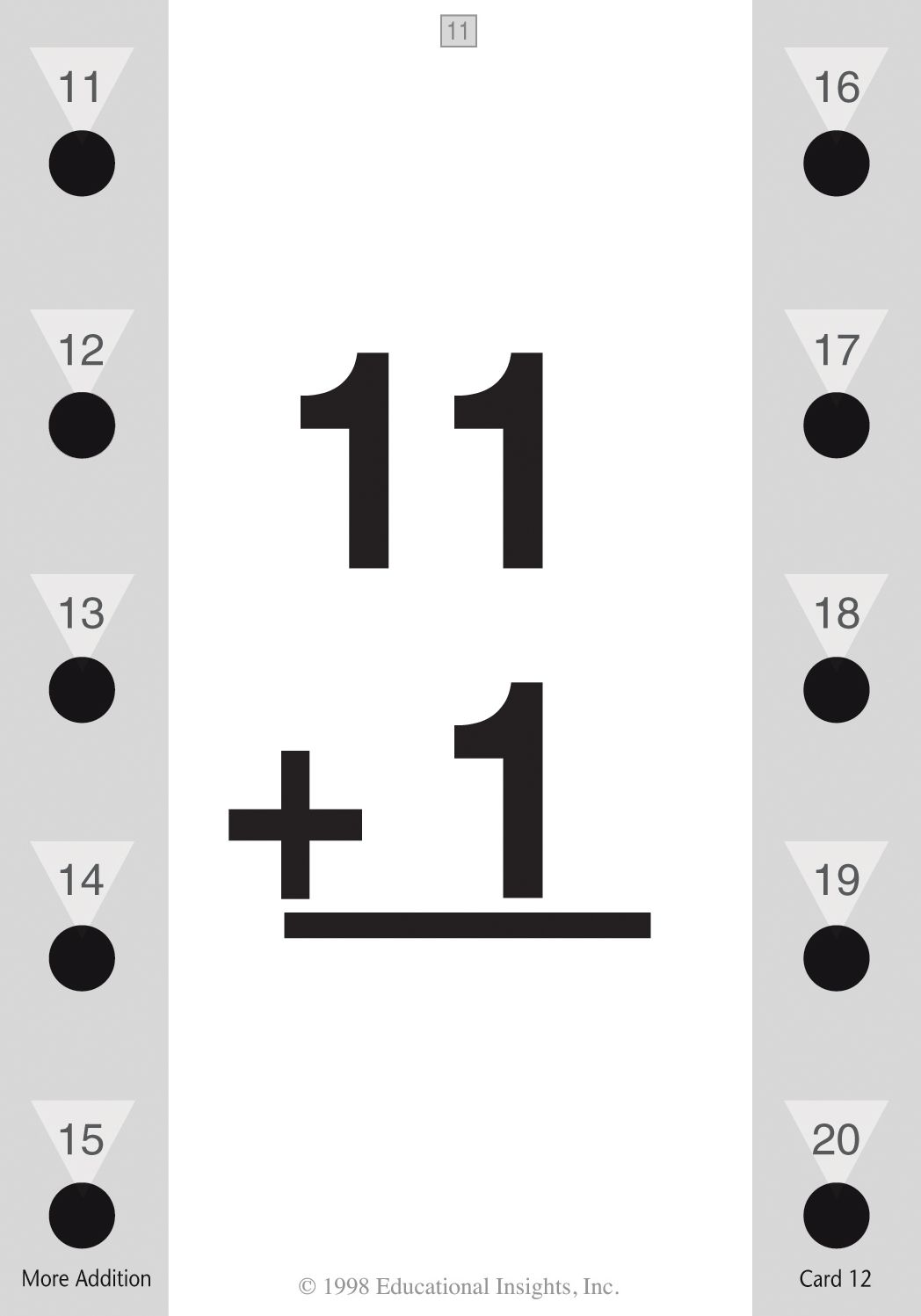 EDUCATIONAL INSIGHTS EI-2756 HOT DOTS MORE ADDITION-FACTS 10-19