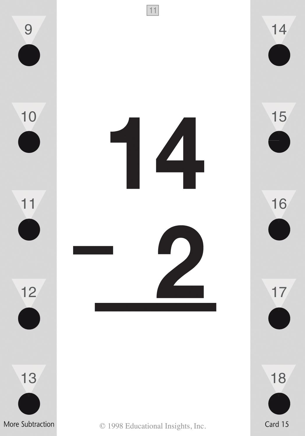 EDUCATIONAL INSIGHTS EI-2758 HOT DOTS MORE SUBTRACTION-FACTS 13-19