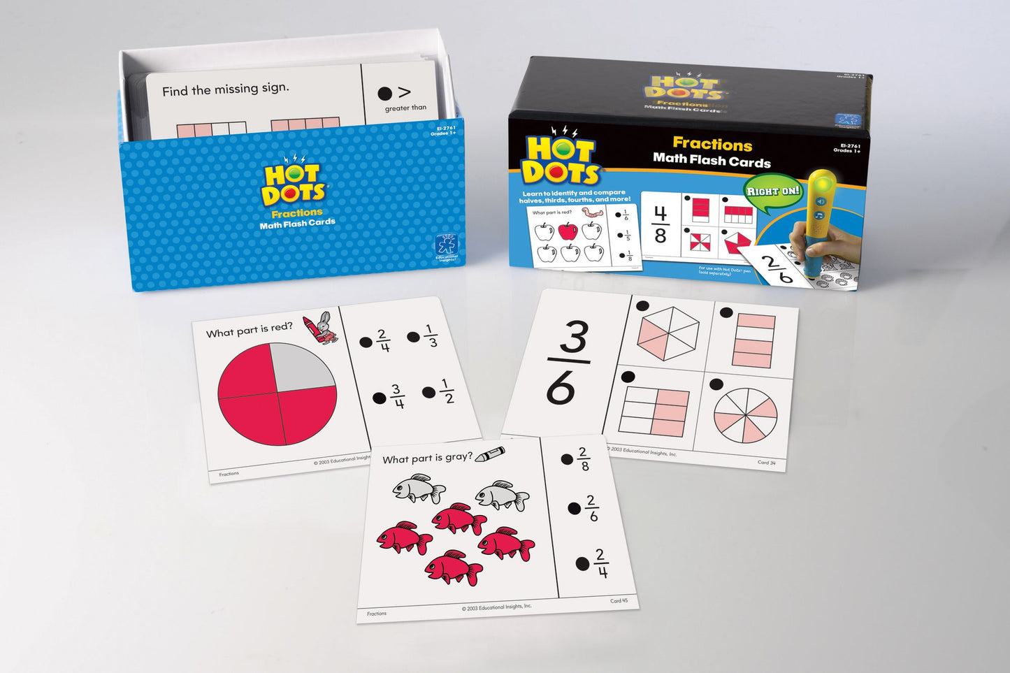 EDUCATIONAL INSIGHTS EI-2761 HOT DOTS FLASH CARDS FRACTIONS