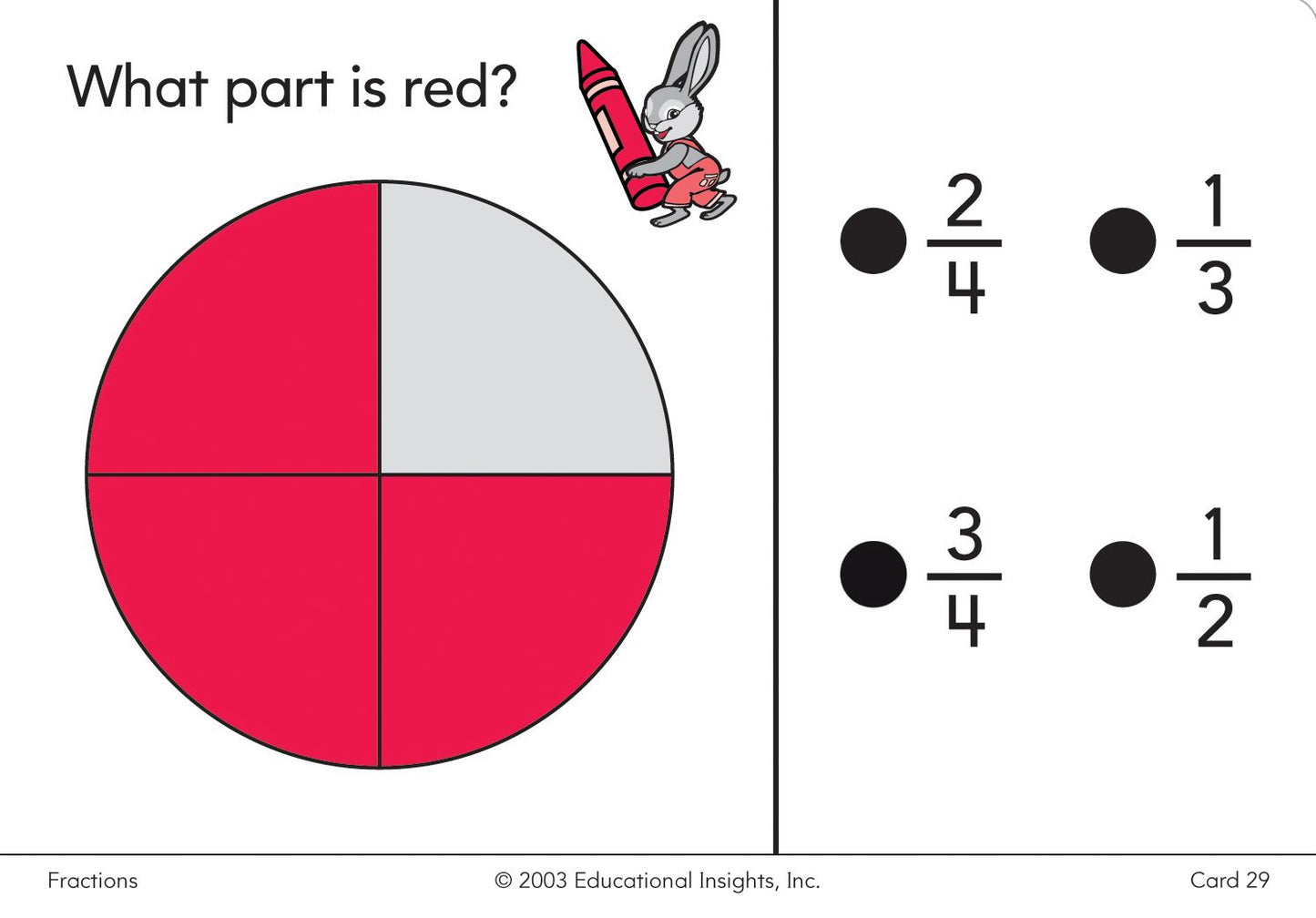 EDUCATIONAL INSIGHTS EI-2761 HOT DOTS FLASH CARDS FRACTIONS