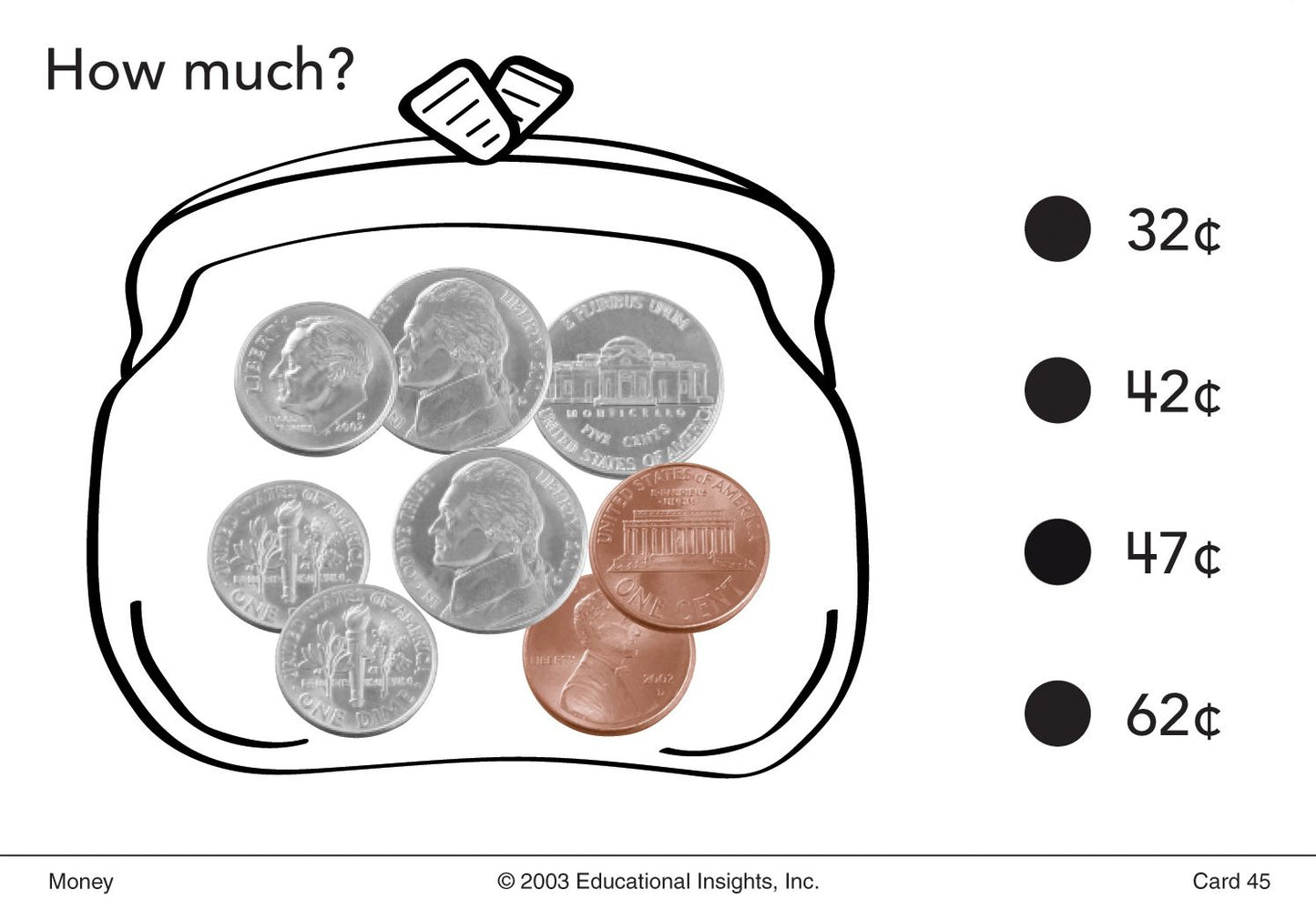 EDUCATIONAL INSIGHTS EI-2762 HOT DOTS FLASH CARDS MONEY