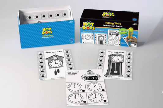 EDUCATIONAL INSIGHTS EI-2763 HOT DOTS FLASH CARDS TELLING TIME