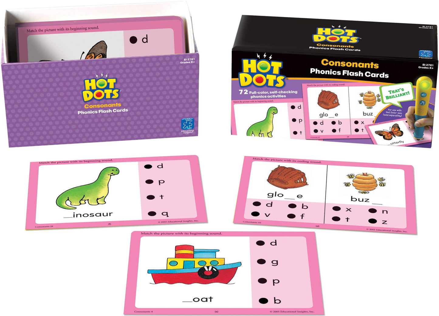 EDUCATIONAL INSIGHTS EI-2781 HOT DOTS PHONICS PROGRAM SET 2: CO-NSONANTS
