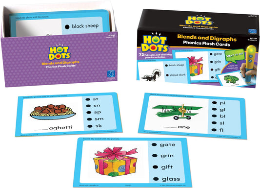 EDUCATIONAL INSIGHTS EI-2783 HOT DOTS PHONICS PROGRAM SET 4: BL-ENDS &amp; DIGRAPHS