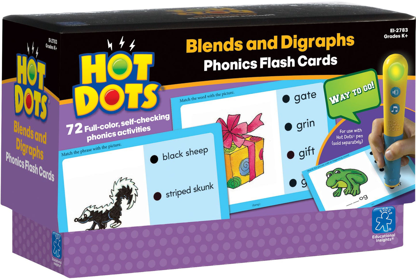 EDUCATIONAL INSIGHTS EI-2783 HOT DOTS PHONICS PROGRAM SET 4: BL-ENDS &amp; DIGRAPHS