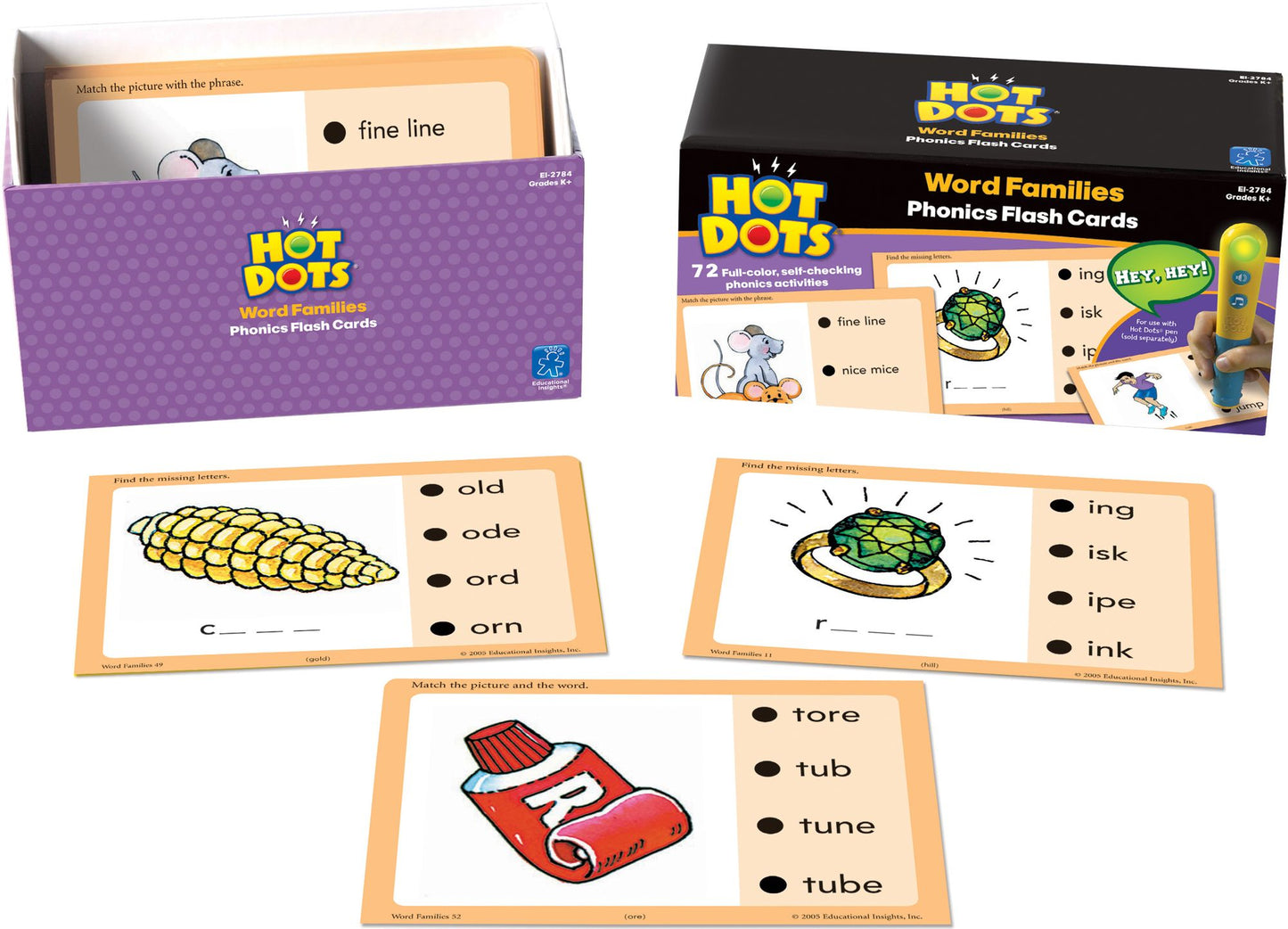 EDUCATIONAL INSIGHTS EI-2784 HOT DOTS PHONICS PROGRAM SET 5: WO-RD FAMILIES