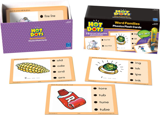 EDUCATIONAL INSIGHTS EI-2784 HOT DOTS PHONICS PROGRAM SET 5: WO-RD FAMILIES