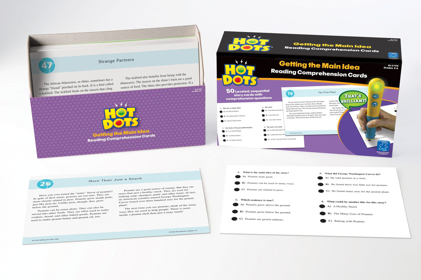 EDUCATIONAL INSIGHTS EI-2790 HOT DOTS READING COMPREHENSION KITS-SET 1: GETTING THE MAIN IDEA