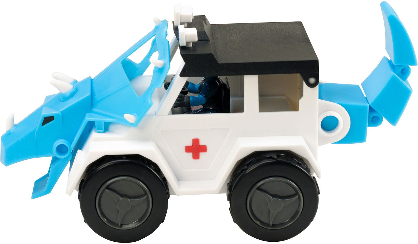 Dino Construction Company Rescue Crew — Turbo The Triceratops Police Suv