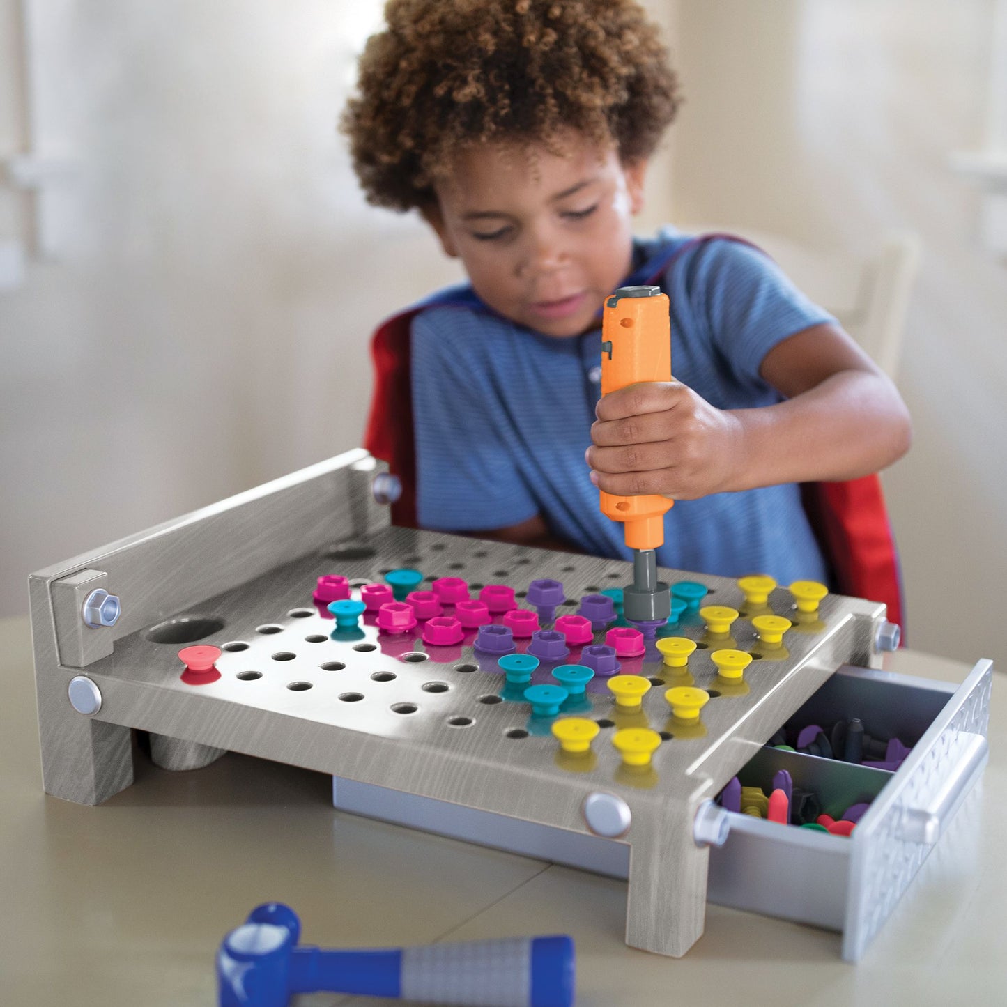 Educational Insights Design 'n Drill My First Workbench - Grey