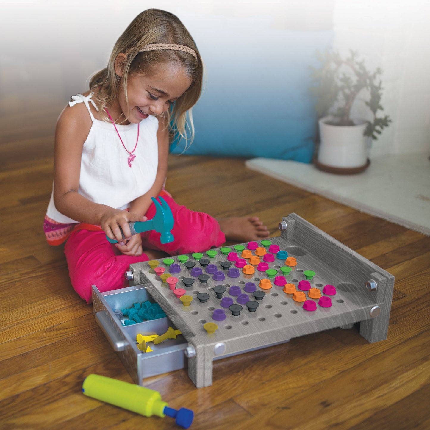Educational Insights Design 'n Drill My First Workbench - Grey
