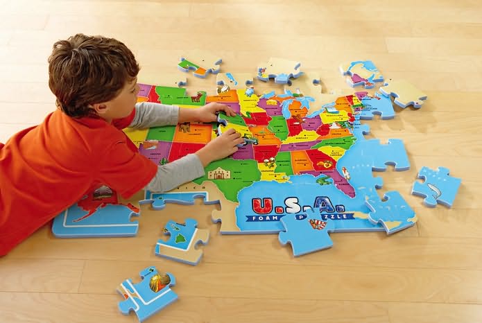 USA Foam Map Puzzle