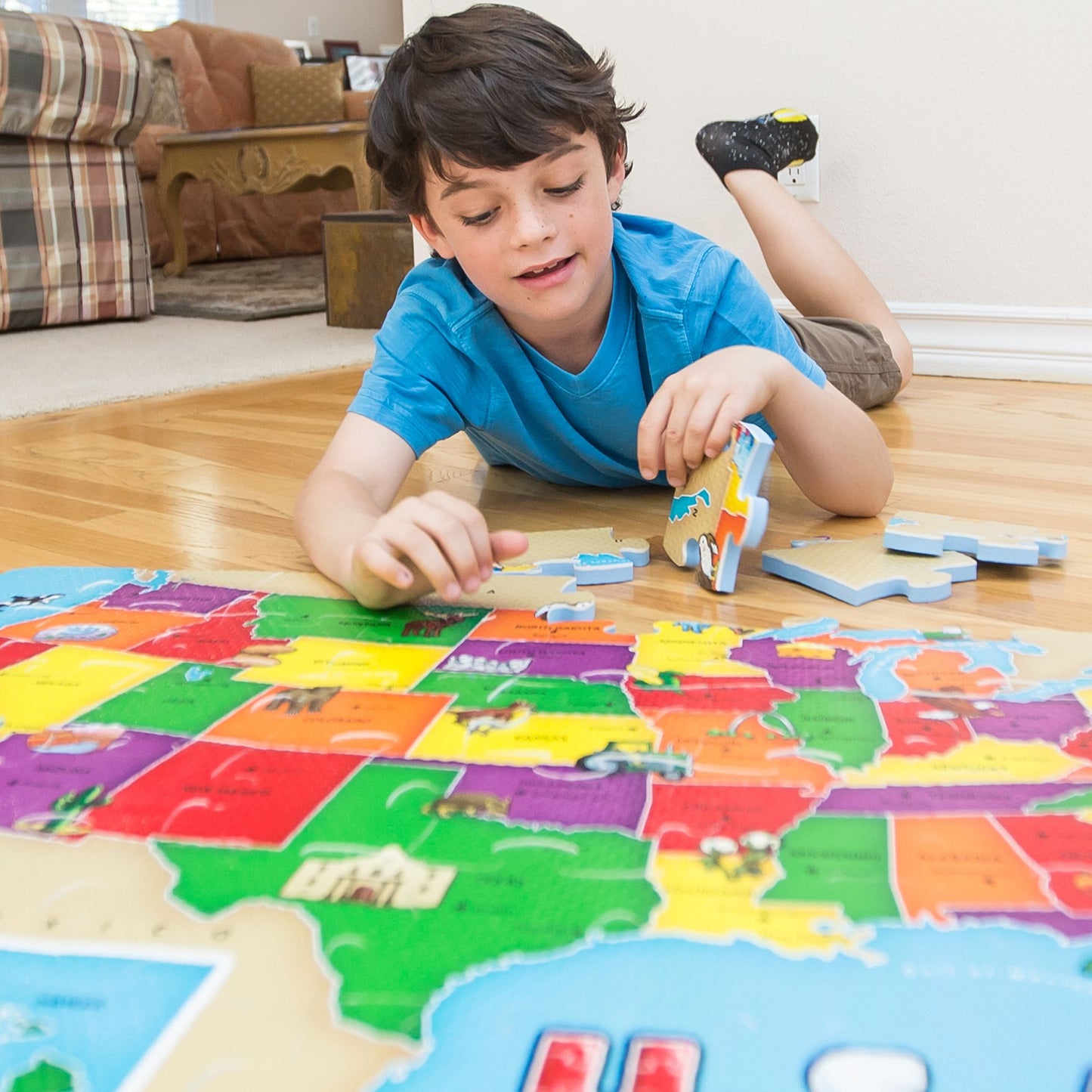 USA Foam Map Puzzle