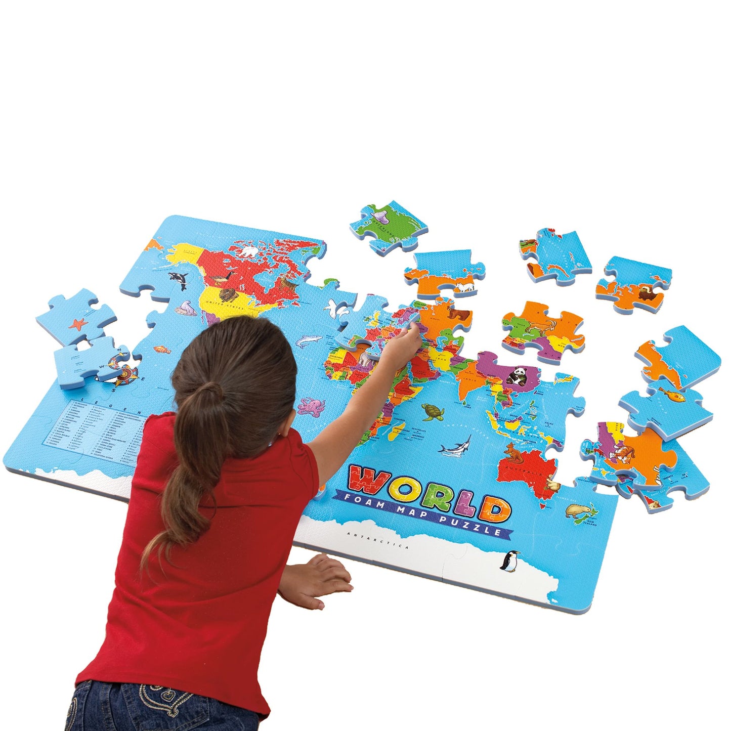 World Foam Map Puzzle