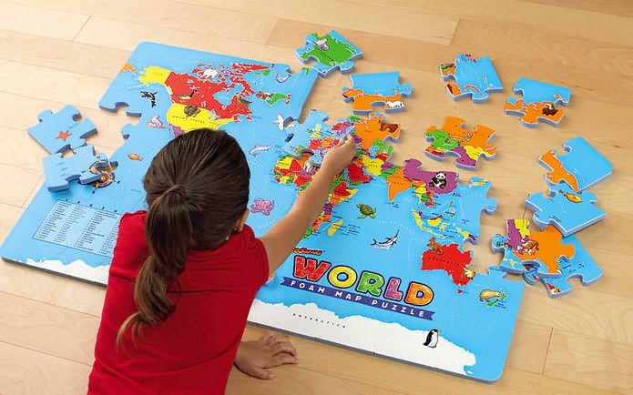 World Foam Map Puzzle