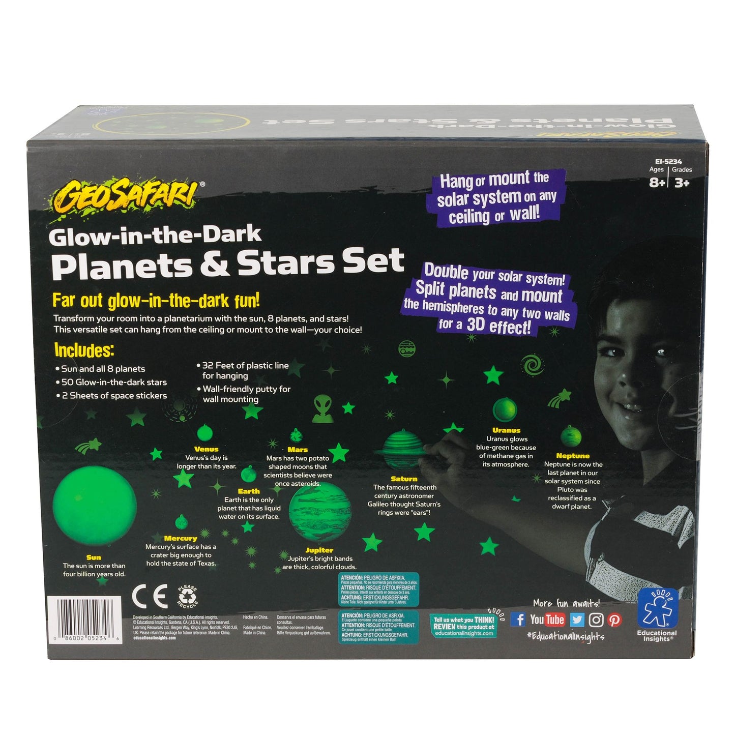 Educational Insights GeoSafari Glow-in-the-Dark Planets and Stars Set