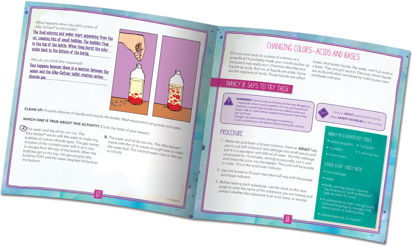 Educational Insights 5356 Nancy Bs Science Club Stir-It-Up Chemistry Lab & Kitchen Experiments Journal