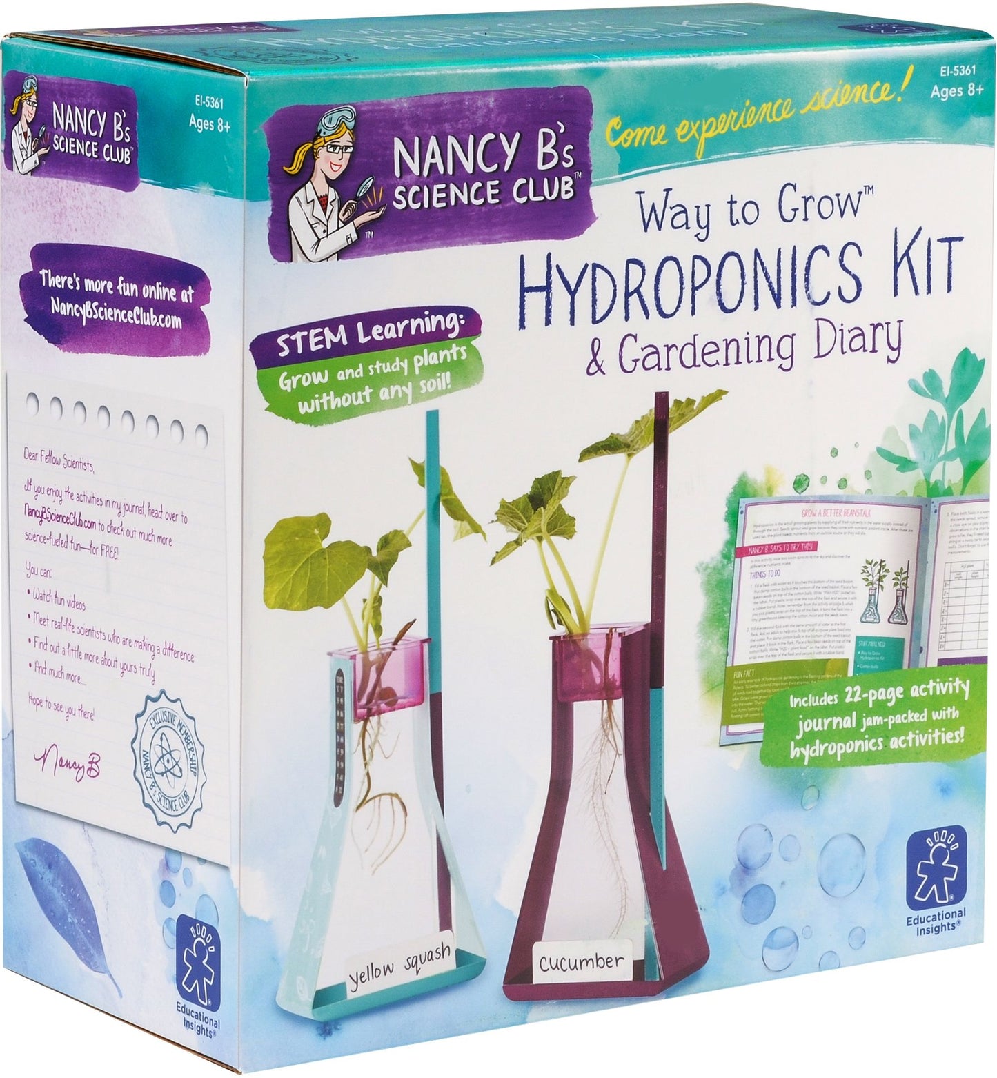 Nancy B'S Science Club Way To Grow Hydroponics Kit & Gardening Diary