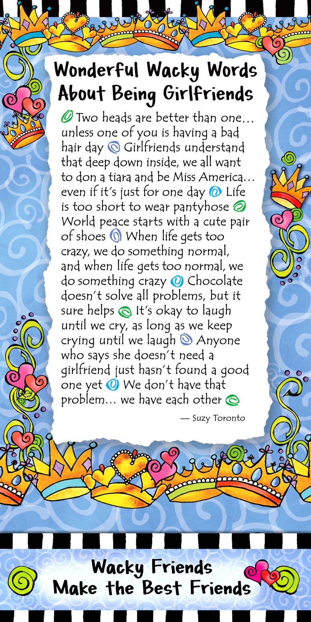 Wonderful Wacky Words About Being Girlfriends Magnetic List Pad 60 Sheets