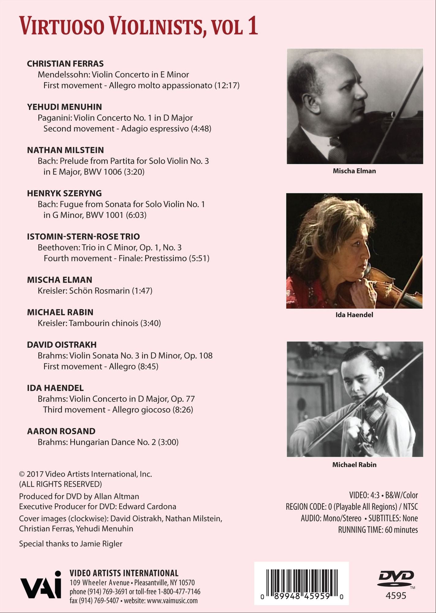 Virtuoso Violinists, Vol. 1