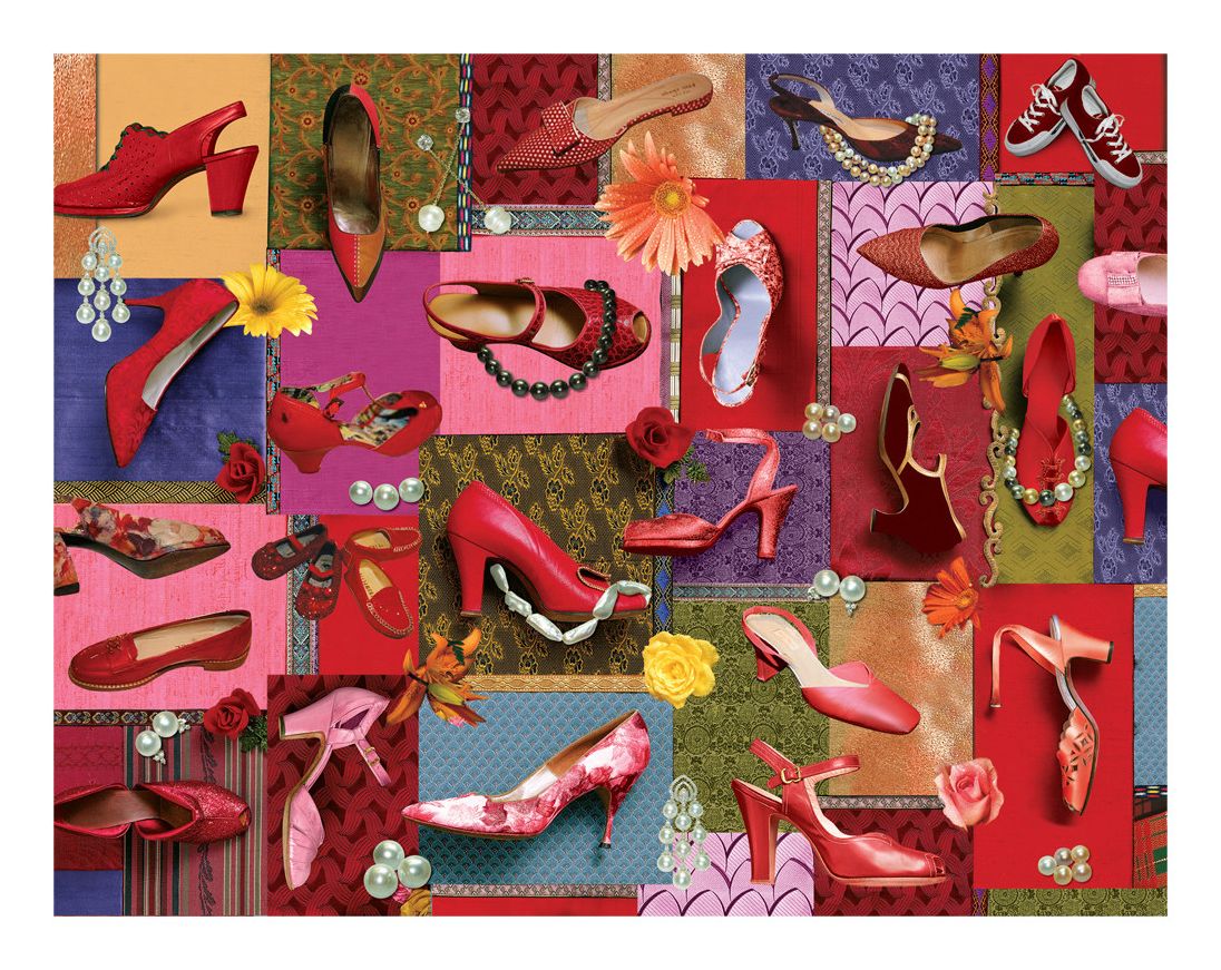Springbok Puzzles 38-01461 Pearls & Pumps, 500 Piece Jigsaw Puzzle