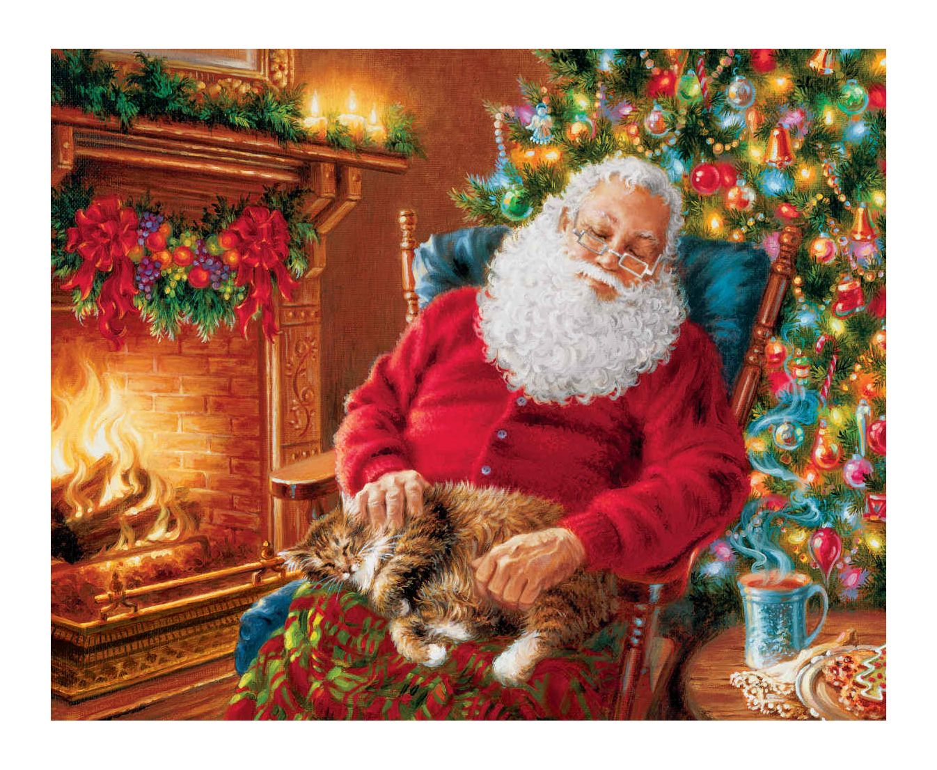 Santa's Cat Nap 1000 Piece Puzzle