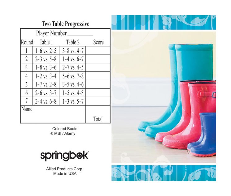Boots Bridge Tally Sheets Bridge Playing Cards Accessory