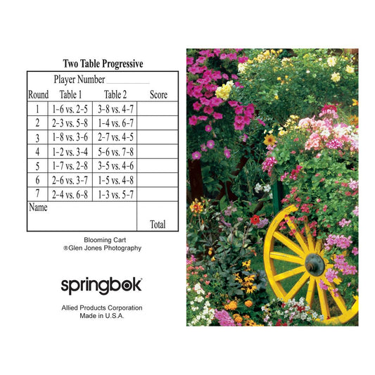 Blooming Cart Bridge Tally Sheets Bridge Playing Cards Accessory