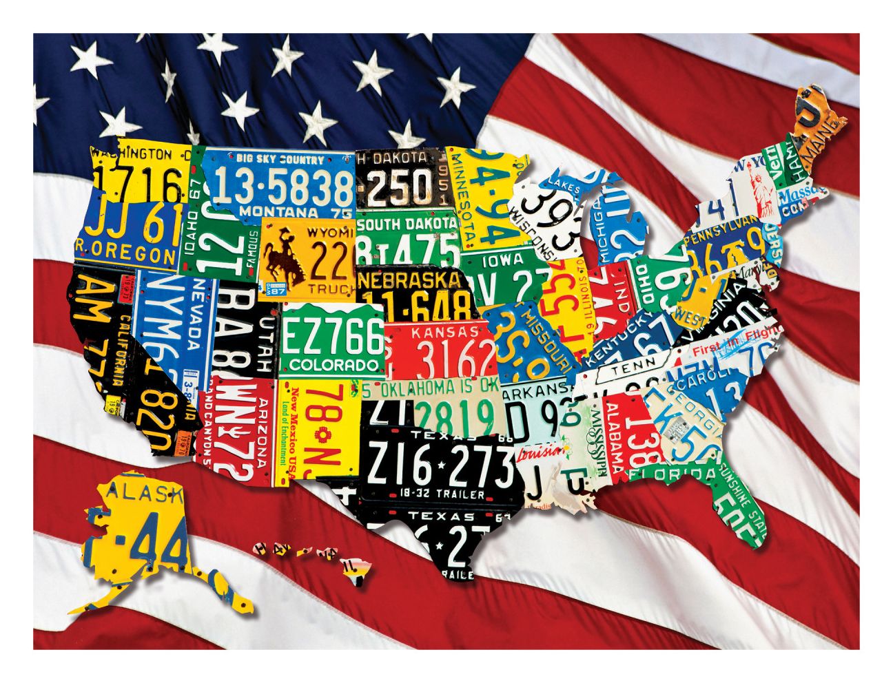 Springbok Puzzles 33-70516 State Plates, 400 Piece Jigsaw Puzzle