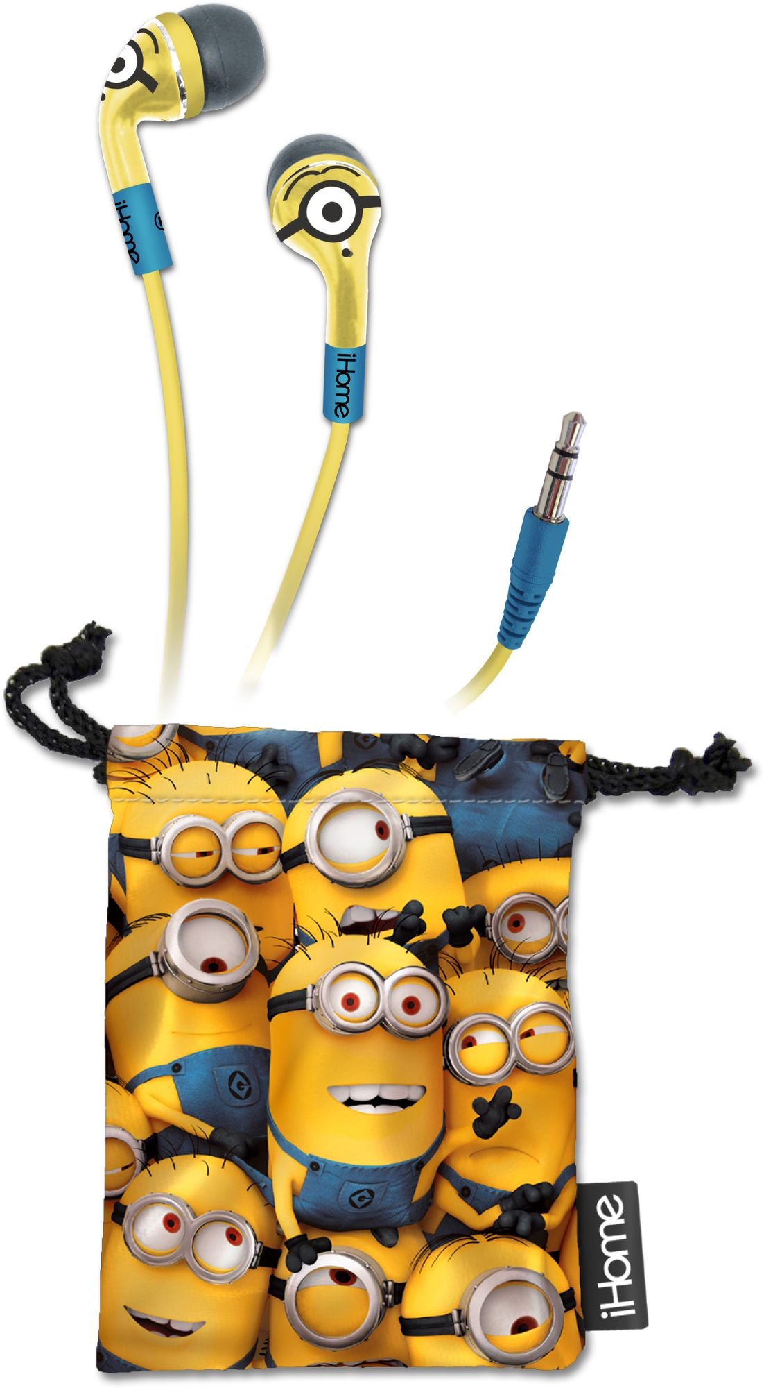 Kiddesigns UI-M15MS.FXV2 Minions Earbuds with Pouch (iHome Co-Brand) - with inline mic