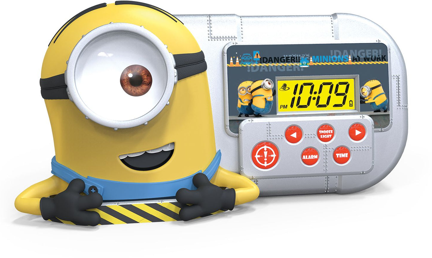 Kiddesigns MS-346.FE Minions Night Glow Alarm Clock with Built-in Sound Effects