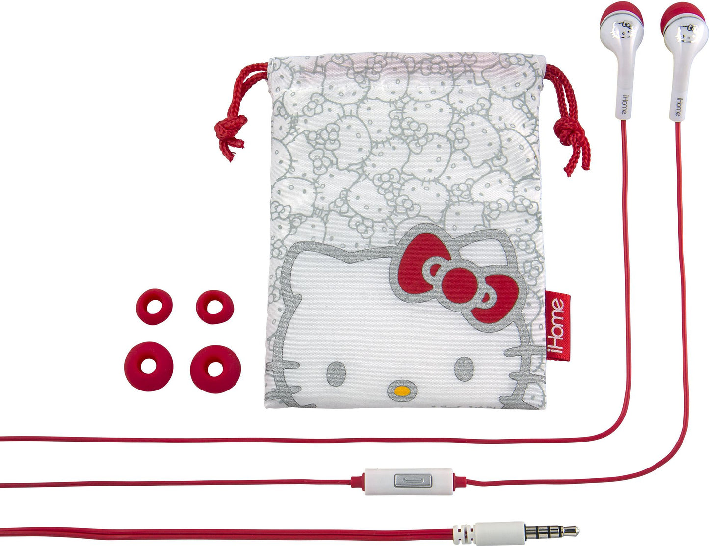 Kiddesigns SI-M15HY.FXV6 Hello Kitty Earbuds with Pouch (iHome Co-Brand) - with inline mic