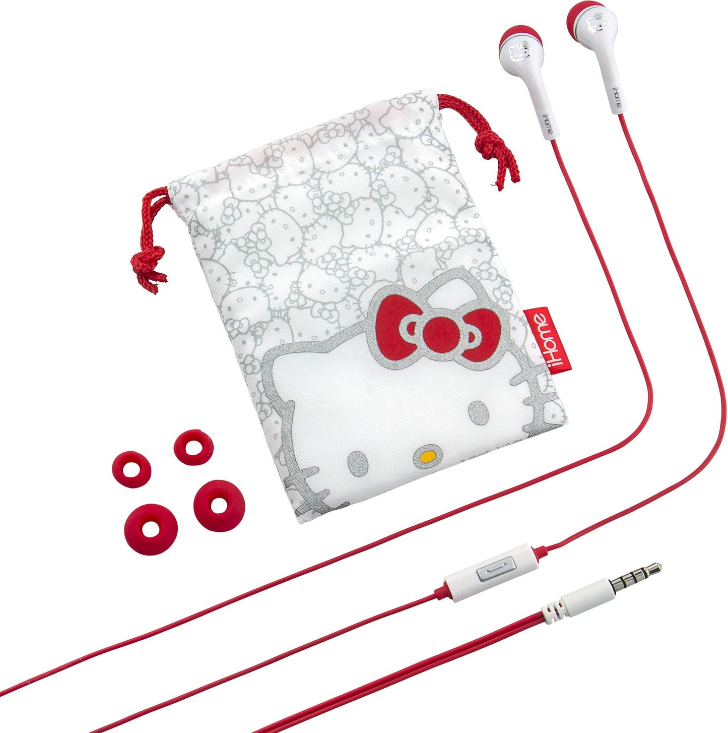Kiddesigns SI-M15HY.FXV6 Hello Kitty Earbuds with Pouch (iHome Co-Brand) - with inline mic