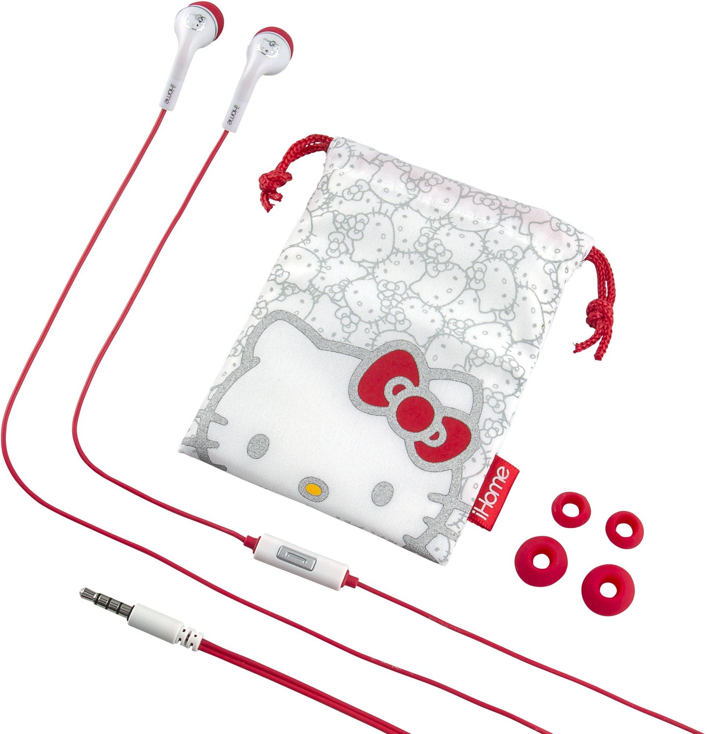 Kiddesigns SI-M15HY.FXV6 Hello Kitty Earbuds with Pouch (iHome Co-Brand) - with inline mic