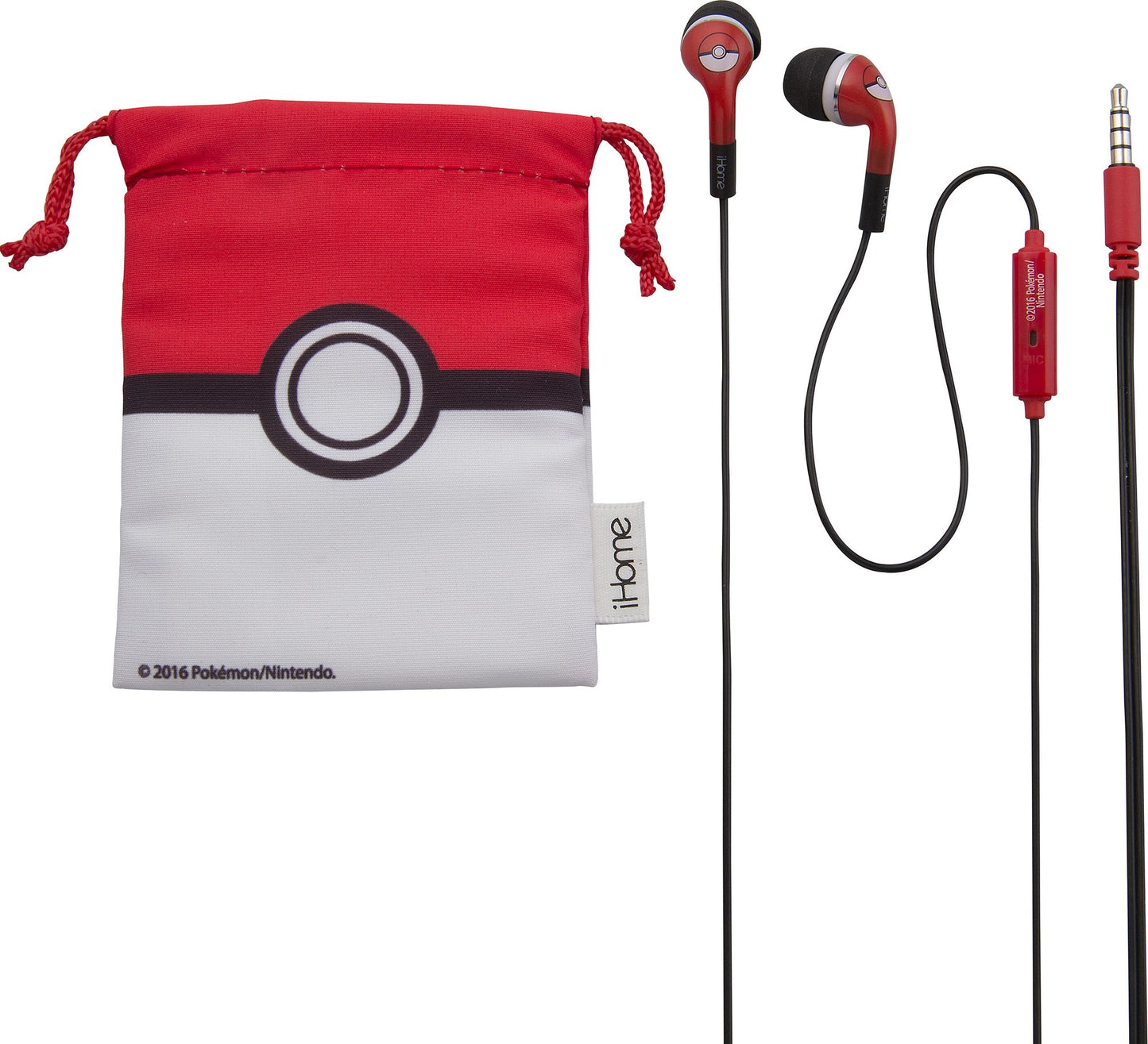 Kiddesigns PI-M15PK.FXV6 Pokemon Earbuds with Pouch (iHome Co-Brand) - with inline mic