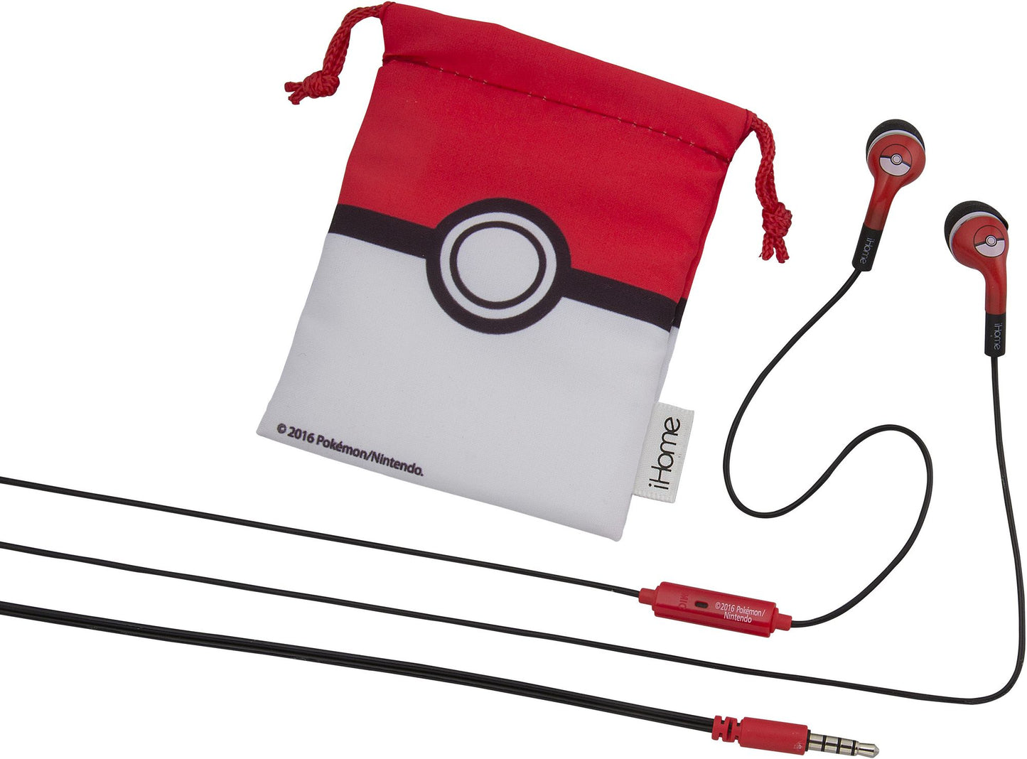 Kiddesigns PI-M15PK.FXV6 Pokemon Earbuds with Pouch (iHome Co-Brand) - with inline mic
