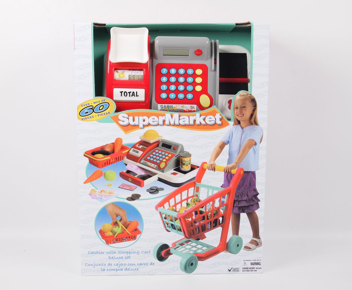 Gi-Go Toy Deluxe Shopping Cart and Cash Register Set