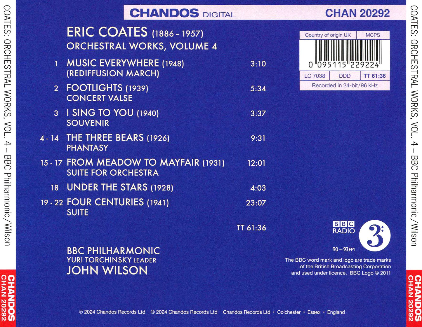 Orchestral Works, Vol. 4 (Coates / Bbc Philharmonic)