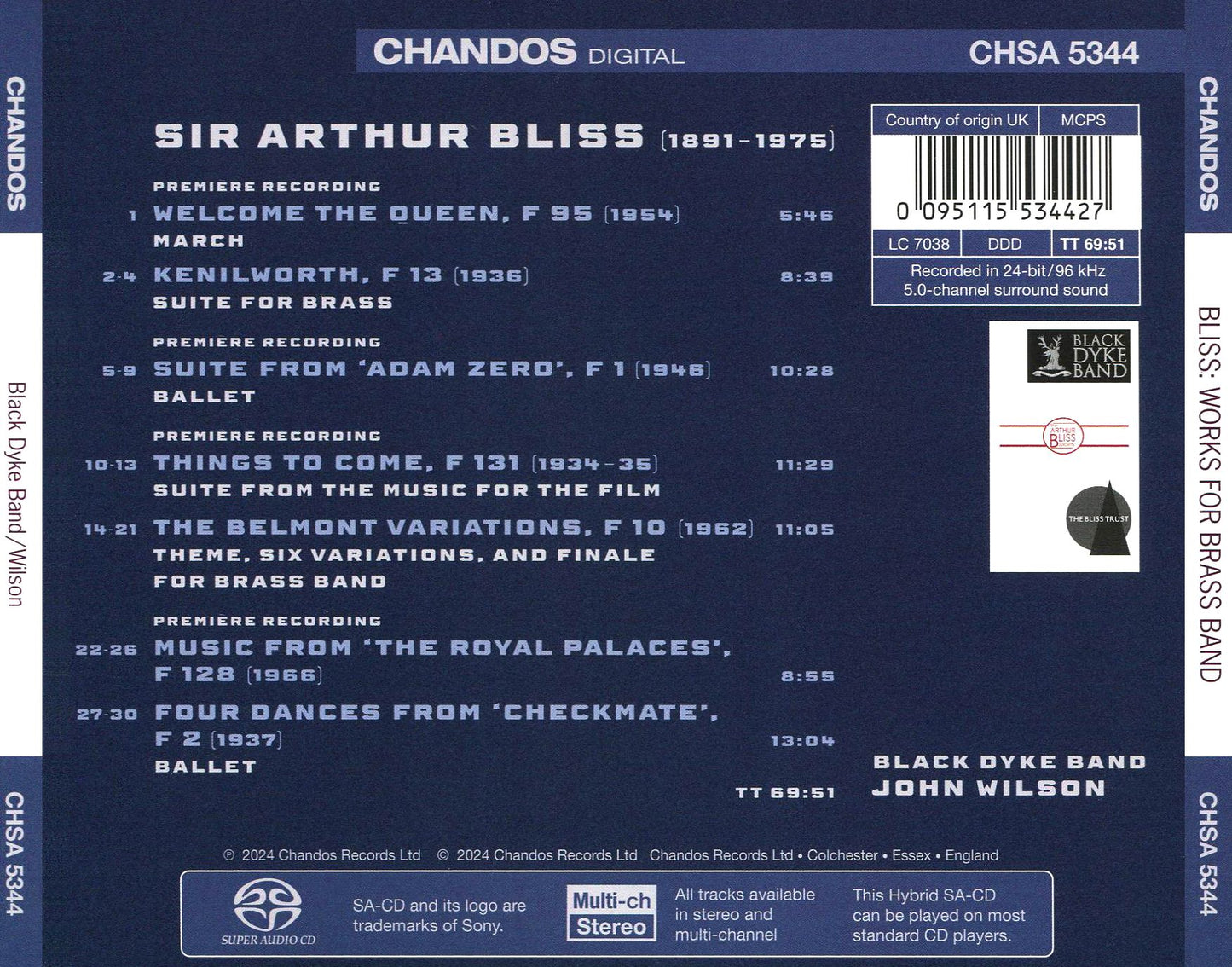 Music For Brass Band (Bliss / Black Dyke)