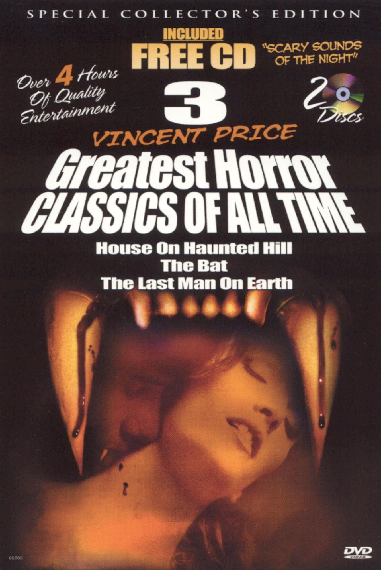 3 Vincent Price Greatest Horror Classics of All Times [Special Collector's Edition With CD]
