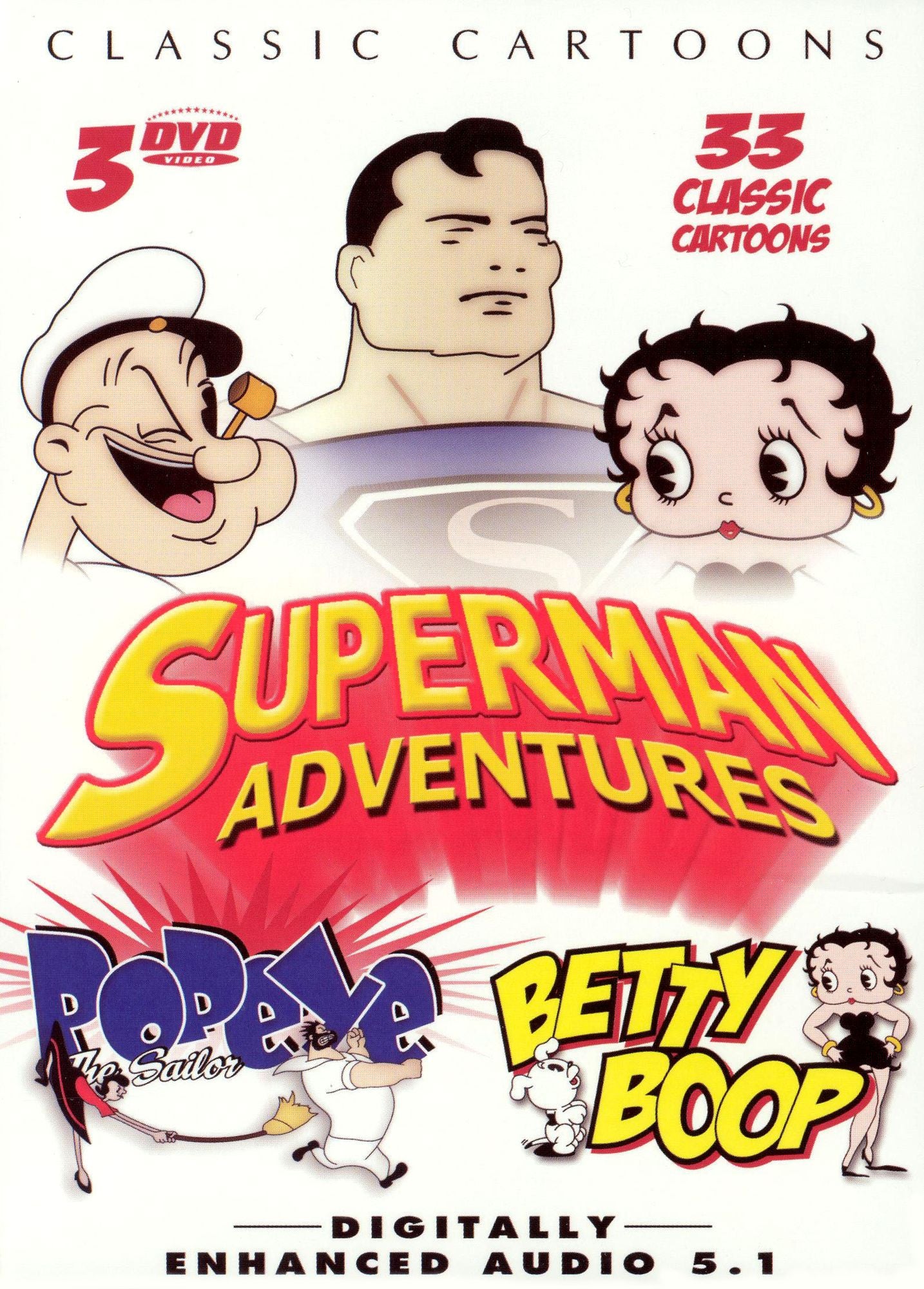 Superman Adventures, Vol. 1/Betty Boop, Vol. 1/Popeye, Vol. 1 - 33 Classic Cartoons [3 Discs]