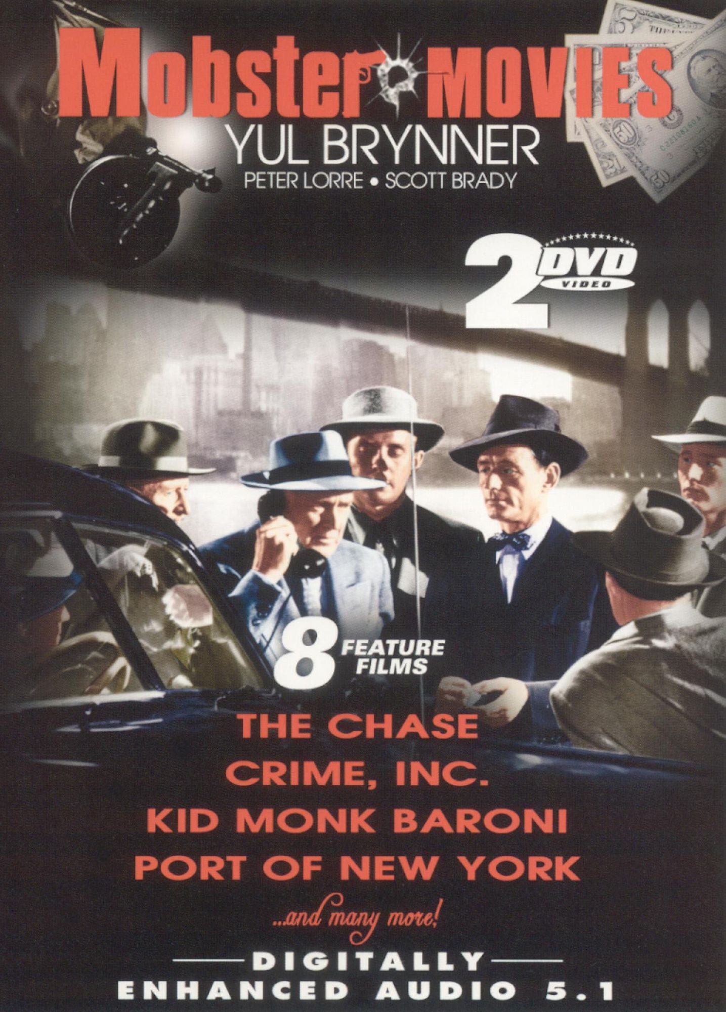 Mobster Movies: 8 Feature Films - Yul Brynner/Peter Lorre/Scott Brady [2 Discs]