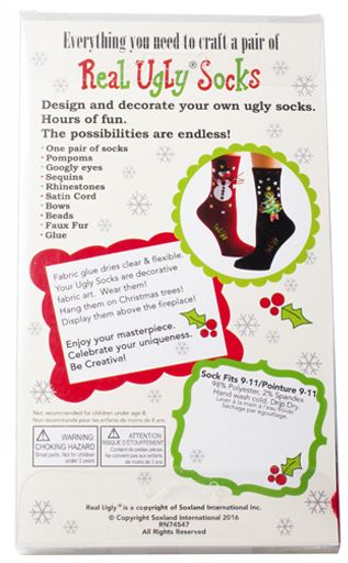 Design your own Real Ugly Socks kit Reindeer