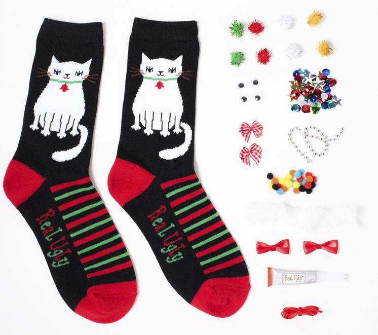 Design your own Real Ugly Socks kit CAT