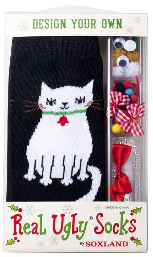 Design your own Real Ugly Socks kit CAT